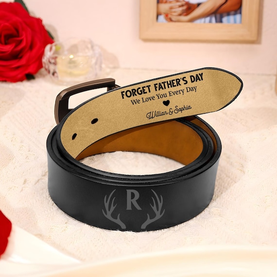 Personalized Leather Belt for Men ,custom Engraved Gift for Him