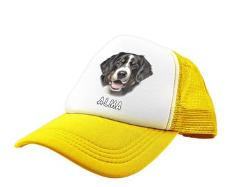 Personalized Photo Trucker Hat,Christmas Gift for Family Students Employees, Adjustable Mesh Back Hat,Custom name & photo hats,Employee gift