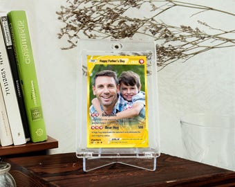 Personalized Anime Trainer Card: Gamer Dad Gift, Acrylic Case