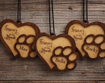 Ornament Forever in our hearts Paw