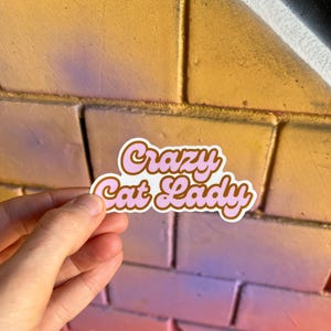 Crazy Cat Lady Sticker| Motto Sticker | Feminismus Aufkleber | Katzen Sticker | Notizbuch Zubehör | Planer Zubehör | Geschenk Freundin Katze