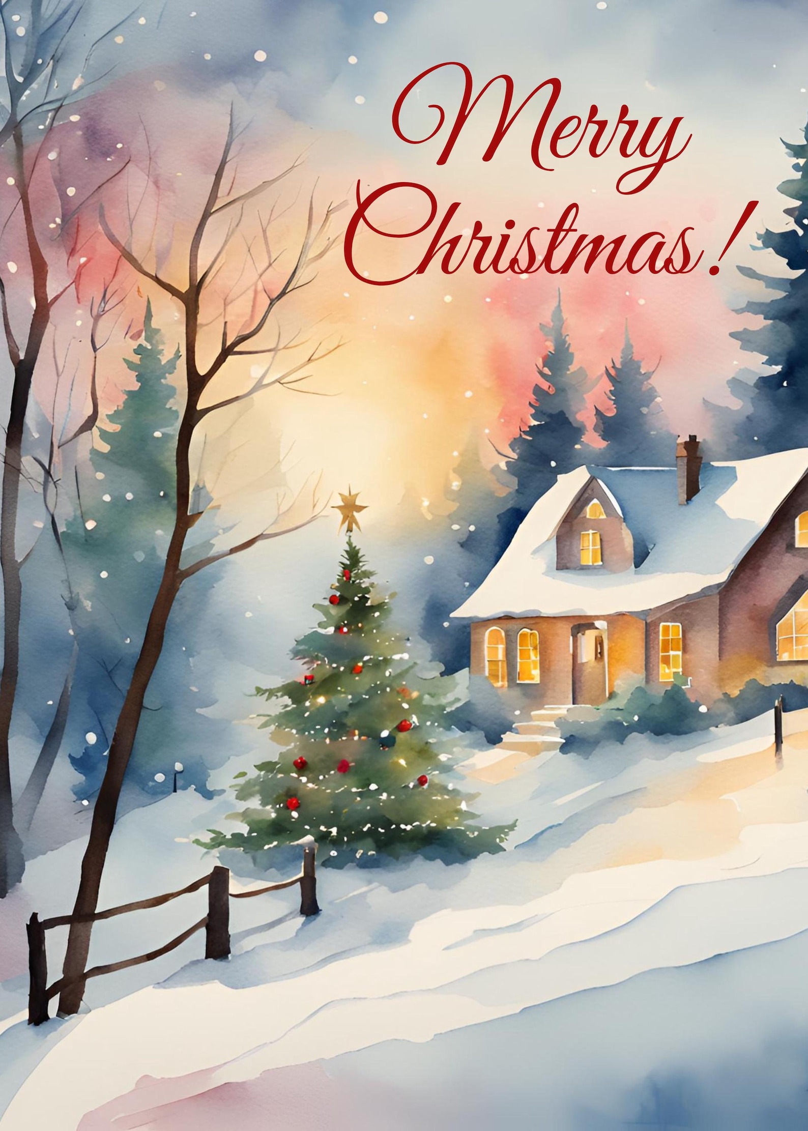 snowy-winter-scene-christmas-cards-designs-set-of-3-blank-inside-etsy