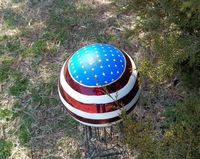 10 Handpainted Patriotic Gazing Ball - Etsy