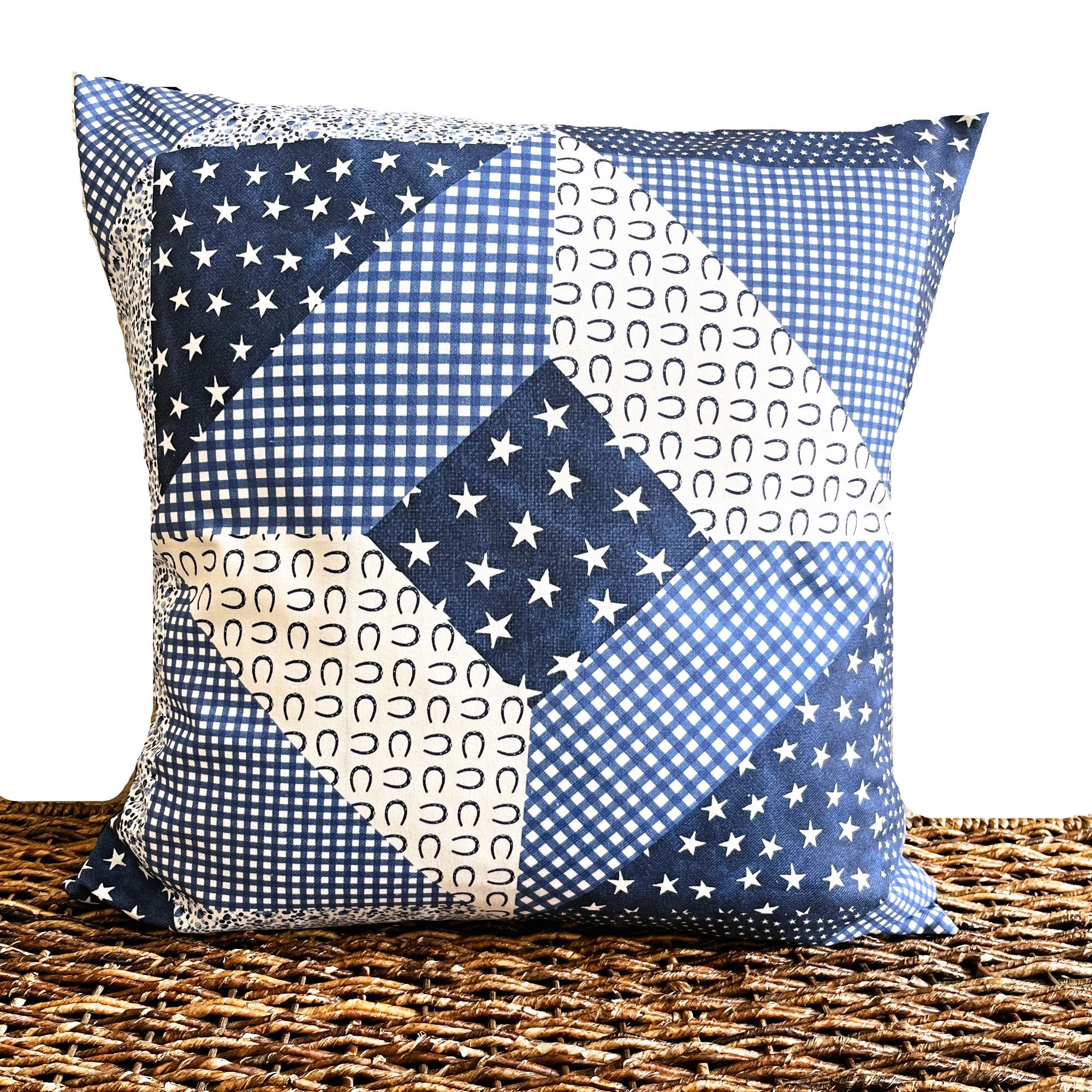 Patchwork Name Pillow - Etsy
