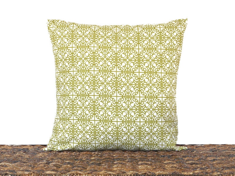 Green Lattice Pillow Cover Cushion Beige Trellis Geometric Etsy