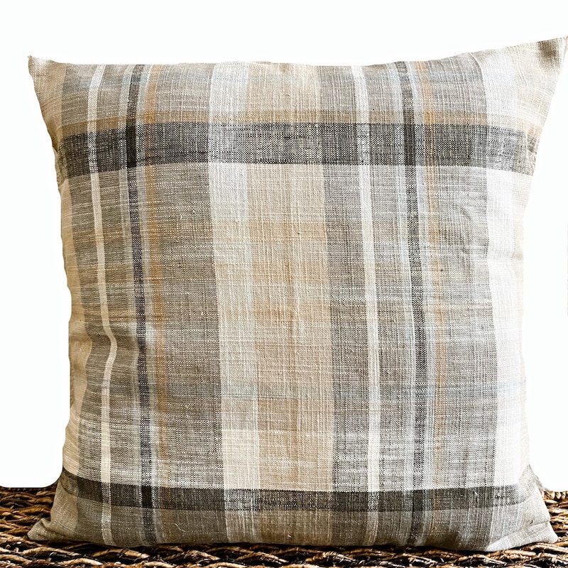 Plaid Throw Pillows - Etsy