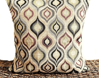 Moroccan Pillow Cover Cushion Throw Pillow Quatrefoil Beige Green Blue Red Mustard Black 20x20