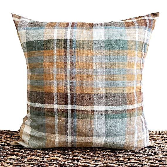 Plaid throw pillow covers new arrivals