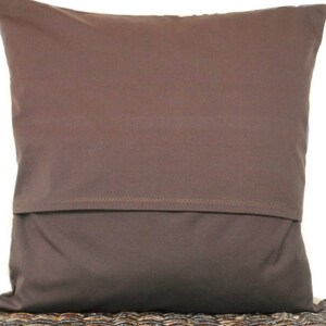 Watercolor Floral Pillow Cover Cushion Abstract Rose Brown Gray Lilac Green Beige Repurposed Decorative 18x18 image 3