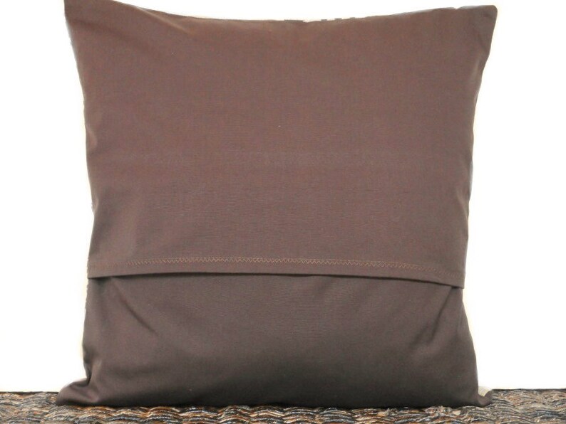 Watercolor Floral Pillow Cover Cushion Abstract Rose Brown Gray Lilac Green Beige Repurposed Decorative 18x18 image 3
