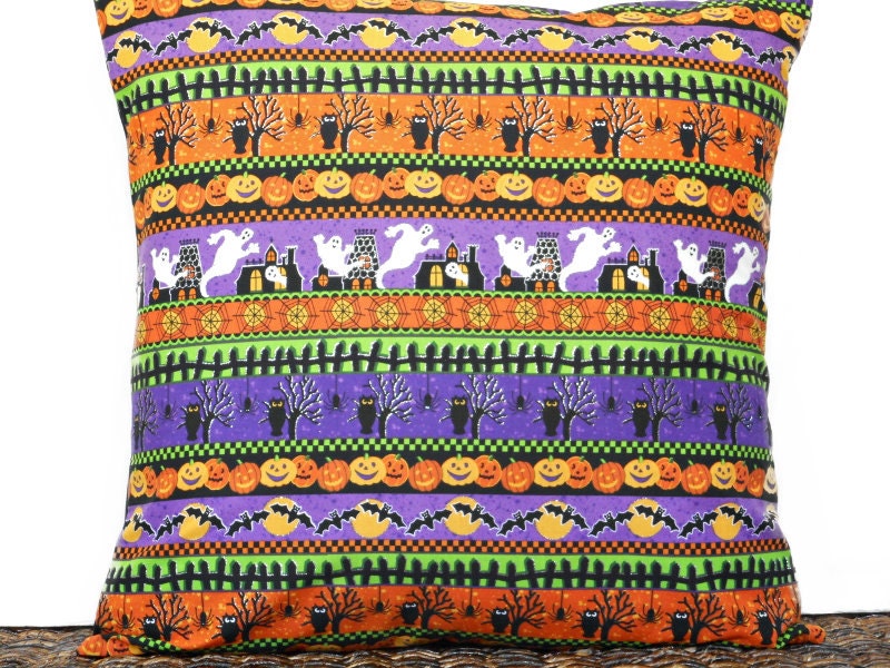 Halloween Pillow Cover Cushion Ghosts Bats Pumpkins Spiders Etsy