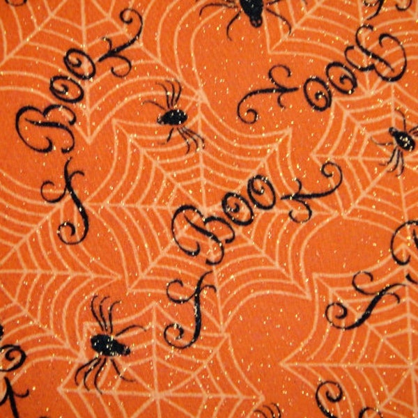 Boo Halloween Pillow Cover Spiders Spiderwebs Pumpkin Burnt Orange Black Decorative 18x18
