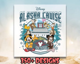 Disney Alaska Cruise Line DTF Transfer, Mickey Minnie Disney Alaska Cruise DTF Transfer, Alaska Cruise Line DTF,Disney Cruise Ready to Press