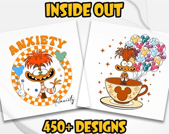 Inside Out ANXIETY DTF Transfer, Inside Out Emotions Dtf, Heat Transfer, Ready To Press, T-shirt Transfers, Direct To Film, DTF Print