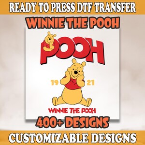 Winnie The Pooh DTF Transfer, Disney Pooh DTF, Disneyland Trip Ready to Press, Disney Family DTF, Heat Press Transfer, Disney Dtf Transfers