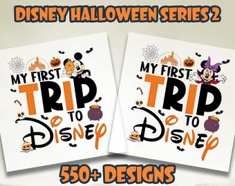 Halloween My First Trip To Disney DTF Transfer, Halloween Mickey & Minnie DTF, Custom Disney Halloween DTF, Disney Halloween Ready To Press
