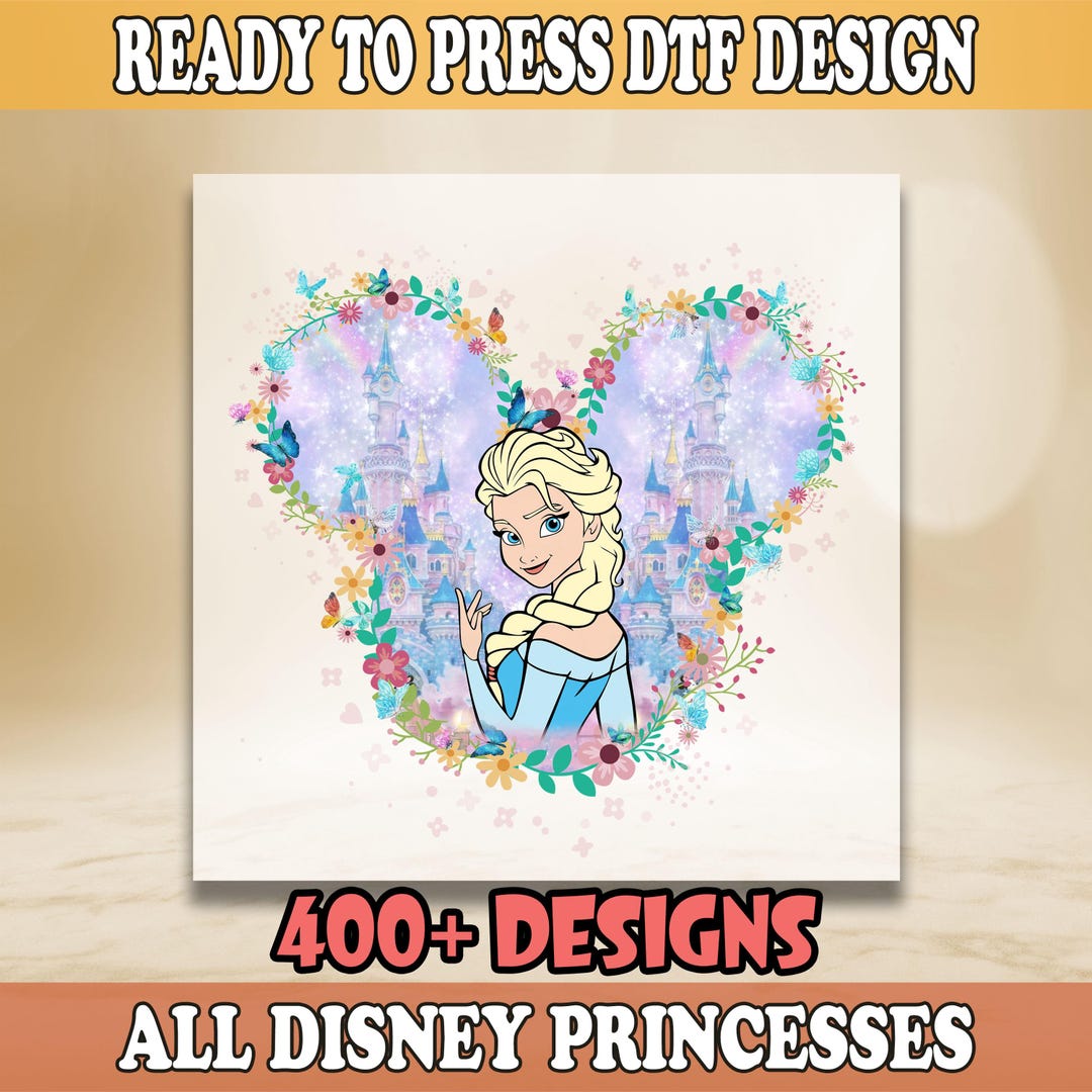 Disney Princess DTF Transfer, Elsa DTF Transfer, Mickey Ears Heat ...