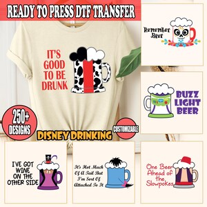 Epcot DTF Transfers, Snacking Around The World Heat Transfer, Drinking Around The World DTF Iron On Prints, Here for The Snacks Transfer