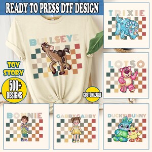 Disney Toy Story Characters DTF Transfer, Buzz Woody Jessie DTF, Disney Toy Story Movie Ready To Press, Toy Story Party DTF Transfers