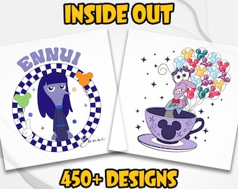 Ennui Inside Out Ready To Press, Inside Out 2 Characters DTF, Inside Out DTF Print, Inside Out 2 Heat Press,  Direct To Film, Heat Transfer