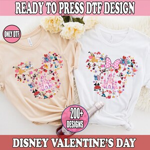 Disney Mickey Minnie Love DTF Transfers, Mickey and Minnie Valentines Day DTF, Disneyland Love Heat Transfer, Disney Ready to Press
