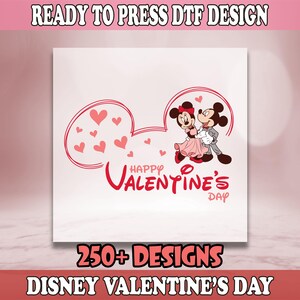 Mickey and Minnie DTF Transfers, Disney Ready To Press, Disney Couple DTF Transfer, Happy Valentine’s Day Heat Transfer, Disneyland DTF