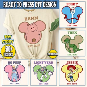 Disney Toy Story Character DTF Transfer, Woody Buzz Ready To Press, Disney Toy Story Land DTF, Disney Toy Story Family Heat Transfer