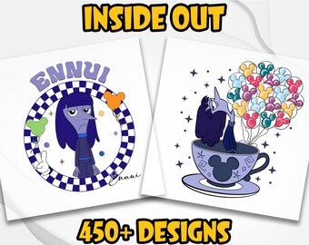Inside Out Ennui Dtf, Inside Out Anxiety Sadness Joy Ready To Press, Inside Out 2 Dtf, Gang Sheet, Disney Heat Press