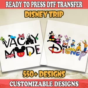 Disney Vacay Mode DTF Transfer, Disney Ready To Press, Disneyland Trip Transfer, Mickey And Minnie DTF, Disney Family Vacation Heat Transfer