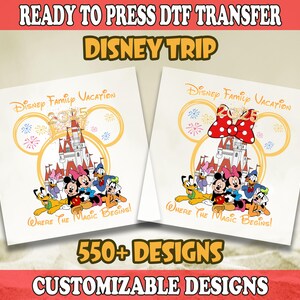 Disney Family Vacation 2025 DTF Transfer, Where The Magic Begins DTF, Magic Kingdom Transfer, Disneyland Ready To Press, Disney Matching DTF