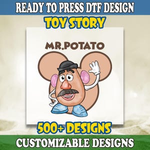 Disney Toy Story Mr Potato DTF Transfer, Disneyland Family Vacation DTF, Toy Story Ready To Press, Disney DTF Transfer, Disney Heat Transfer