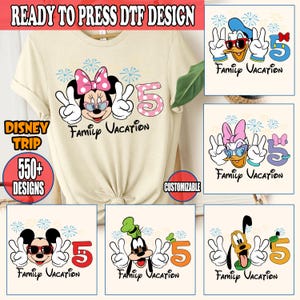 Disney 2025 DTF Transfer, Disney Ready To Press, Family Vacation Heat Transfer, Disney Squad DTF, Disney Trip DTF, Minnie Mickey Print