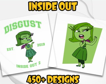 Disney Inside Out Disgust DTF, Inside Out 2 DTF, Inside Out Characters Ready To Press, Direct To Film, Inside Out Friends Heat Transfer
