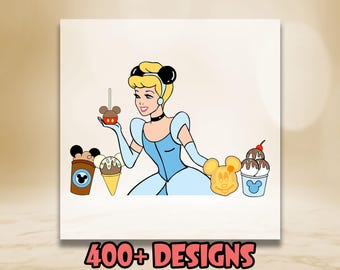 Disney Princess Cinderella DTF Transfer, Princess DTF, Disney Snacks Ready To Press, Princess Image Transfer, WDW Disneyland Heat Press