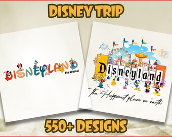 Happiest Place On Earth DTF Transfer, Disneyland DTF, Disney Trip Ready To Press, Mickey Mouse Heat Transfer, Full Color, Disney DTF Prints