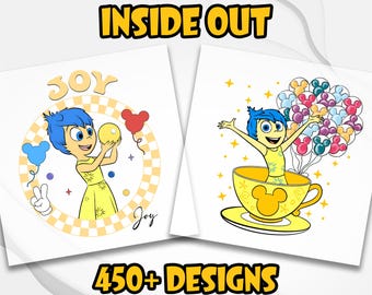 Inside Out Joy DTF, Inside Out 2 Ready To Press, Inside Out Characters, Disney Inside out Transfer, DTF transfer, Heat transfer