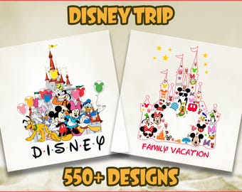 Disney Family Vacation DTF Transfer, Disney Ready To Press, Disney Castle DTF, Magic Kingdom DTF, Mickey and Friends Heat Transfer