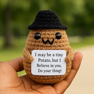 Positive Potato Crochet Pattern: No Sew Amigurumi (PDF Pattern)