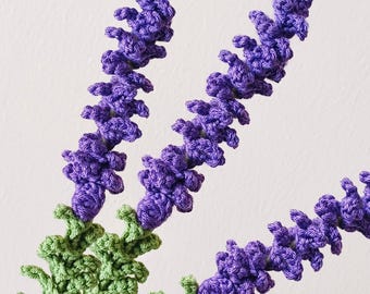 Lavender Bouquet Crochet Pattern: DIY Wedding Flowers (PDF)