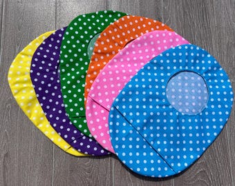 Stoma Bag Covers. Polka Dot cotton stoma bag covers, ileostomy cover, ileostomy bag cover, stoma pouch, ileostomy pouch