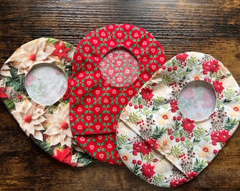 Stoma Bag Covers.  Christmas  Floral Designs  cotton stoma bag covers, ileostomy bag cover, stoma pouch, ileostomy pouch