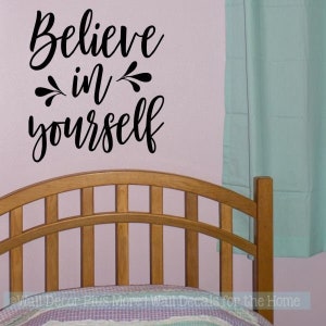 Wall Decals Inspirational Decor Quotes Believe In Yourself Girls Bedroom Vinyl Sticker Lettering Quotes Wall Words