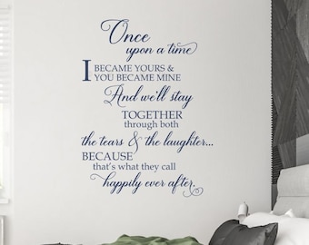 Bedroom Wall Decals Wedding Love Quotes Happily Ever After Vinyl Lettering Stickers Wall Art Words