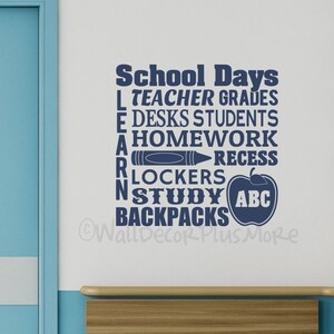 Classroom School Wall Decor Subway Art Words Vinyl Decal Sticker Lettering