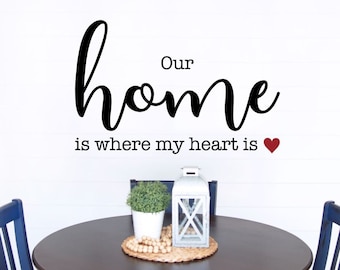 Wall Art Quotes Our Home Where Heart Is