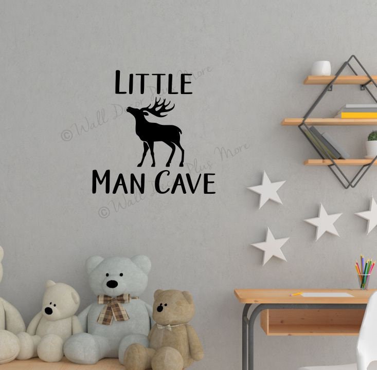 personalised Wall Art Vinyl Decal Sticker Boys lil Man Cave 