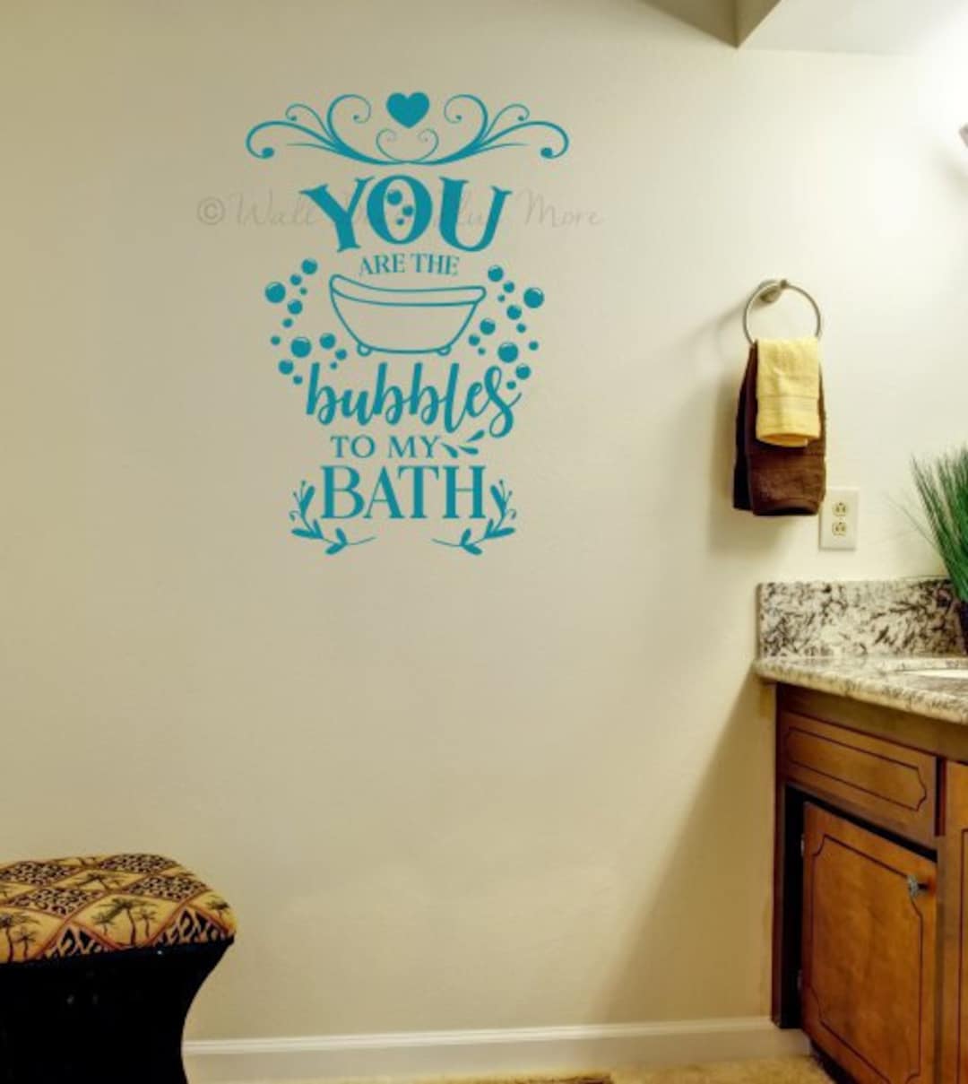 Bathroom Decor Bubbles to My Bath Wall Decal Quotes Vinyl Art Stickers ...