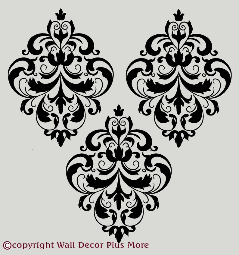 Vintage Victorian Wall Flower Medallions Sticker Decals Vinyl Etsy Canada