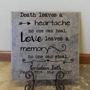 Love Leaves A Memory Personalized Vinyl Lettering Decals Wall Art Stickers Memorial Tile Quote