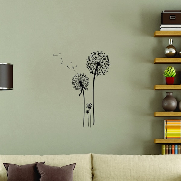 Dandelion Wall Decal Etsy